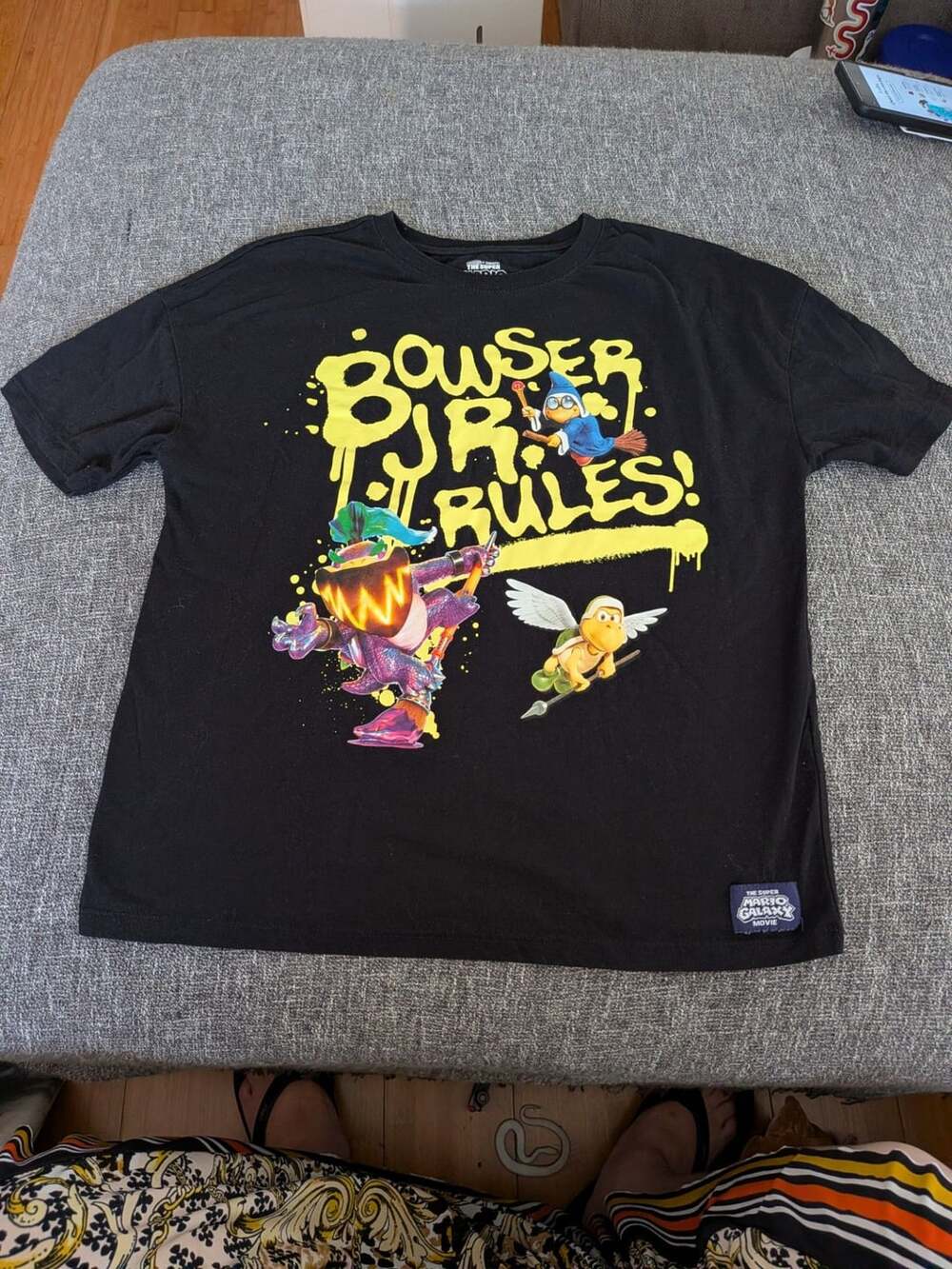 Mad Engine  Super Mario Galaxy Movie Bowser Jr. Rules Graphic T-Shirt  Sz LG